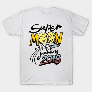 Supermoon / Super Moon January 2018 T-Shirt